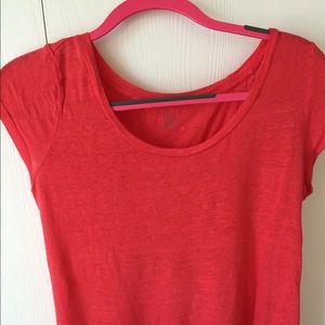 Coral short sleeved top